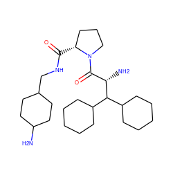 NC1CCC(CNC(=O)[C@@H]2CCCN2C(=O)[C@H](N)C(C2CCCCC2)C2CCCCC2)CC1 ZINC000013761994