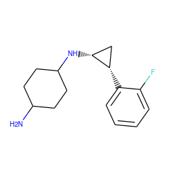 NC1CCC(N[C@@H]2C[C@@H]2c2ccccc2F)CC1 ZINC000149643209