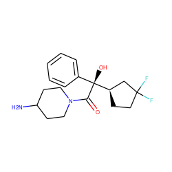 NC1CCN(C(=O)[C@](O)(c2ccccc2)[C@@H]2CCC(F)(F)C2)CC1 ZINC000013534253