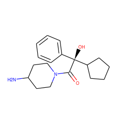 NC1CCN(C(=O)[C@](O)(c2ccccc2)C2CCCC2)CC1 ZINC000013534315