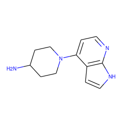 NC1CCN(c2ccnc3[nH]ccc23)CC1 ZINC000029050809