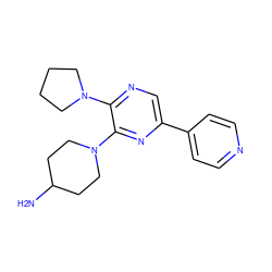 NC1CCN(c2nc(-c3ccncc3)cnc2N2CCCC2)CC1 ZINC000045370344