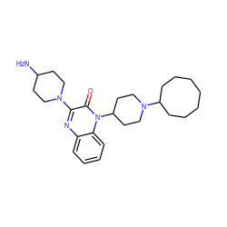 NC1CCN(c2nc3ccccc3n(C3CCN(C4CCCCCCC4)CC3)c2=O)CC1 ZINC000114764624