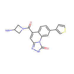 NC1CN(C(=O)c2cc3n[nH]c(=O)n3c3cc(-c4ccsc4)ccc23)C1 ZINC000084597022