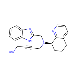 NCC#CCN(Cc1nc2ccccc2[nH]1)[C@@H]1CCCc2cccnc21 ZINC000038388094