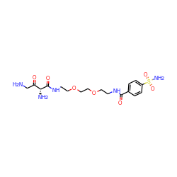 NCC(=O)[C@@H](N)C(=O)NCCOCCOCCNC(=O)c1ccc(S(N)(=O)=O)cc1 ZINC000036288873