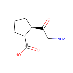 NCC(=O)[C@@H]1CCC[C@H]1C(=O)O ZINC000013541467