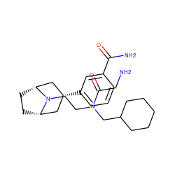 NCC(=O)N(CCN1[C@H]2CC[C@@H]1C[C@H](c1cccc(C(N)=O)c1)C2)CC1CCCCC1 ZINC000117299786