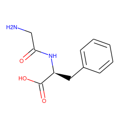 NCC(=O)N[C@@H](Cc1ccccc1)C(=O)O ZINC000001569529