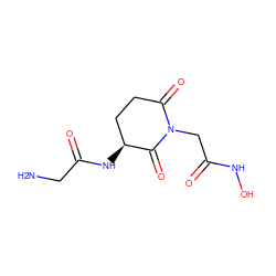 NCC(=O)N[C@H]1CCC(=O)N(CC(=O)NO)C1=O ZINC000049088593