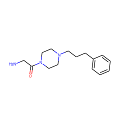 NCC(=O)N1CCN(CCCc2ccccc2)CC1 ZINC000001660232