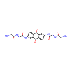 NCC(=O)NCC(=O)Nc1ccc2c(c1)C(=O)c1ccc(NC(=O)CNC(=O)CN)cc1C2=O ZINC000040874314