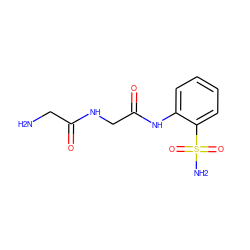 NCC(=O)NCC(=O)Nc1ccccc1S(N)(=O)=O ZINC000013800618