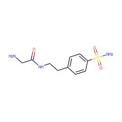 NCC(=O)NCCc1ccc(S(N)(=O)=O)cc1 ZINC000011956807