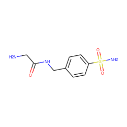 NCC(=O)NCc1ccc(S(N)(=O)=O)cc1 ZINC000011957028