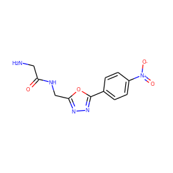 NCC(=O)NCc1nnc(-c2ccc([N+](=O)[O-])cc2)o1 ZINC001772617097