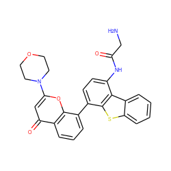 NCC(=O)Nc1ccc(-c2cccc3c(=O)cc(N4CCOCC4)oc23)c2sc3ccccc3c12 ZINC000101696346