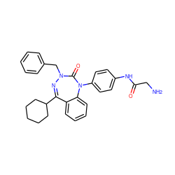 NCC(=O)Nc1ccc(N2C(=O)N(Cc3ccccc3)N=C(C3CCCCC3)c3ccccc32)cc1 ZINC000028711865