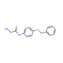 NCC(=O)Nc1ccc(OCc2ccccc2)cc1 ZINC000011957004