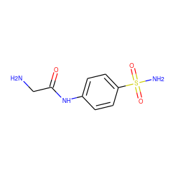 NCC(=O)Nc1ccc(S(N)(=O)=O)cc1 ZINC000011957147