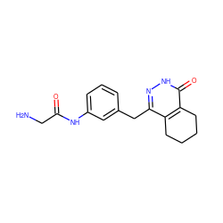 NCC(=O)Nc1cccc(Cc2n[nH]c(=O)c3c2CCCC3)c1 ZINC000169180401