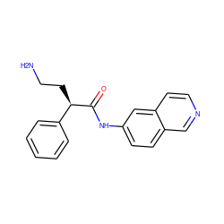 NCC[C@@H](C(=O)Nc1ccc2cnccc2c1)c1ccccc1 ZINC000141034334
