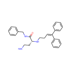 NCC[C@@H](NCCC=C(c1ccccc1)c1ccccc1)C(=O)NCc1ccccc1 ZINC000169348753