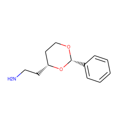 NCC[C@@H]1CCO[C@H](c2ccccc2)O1 ZINC000071294971