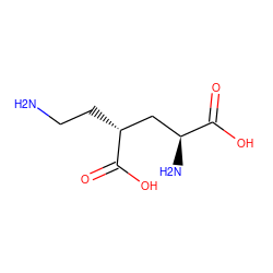 NCC[C@H](C[C@H](N)C(=O)O)C(=O)O ZINC000095593042