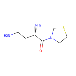 NCC[C@H](N)C(=O)N1CCSC1 ZINC000013529554