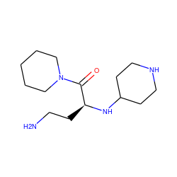 NCC[C@H](NC1CCNCC1)C(=O)N1CCCCC1 ZINC000013561257