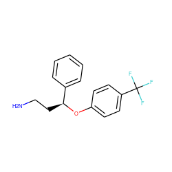 NCC[C@H](Oc1ccc(C(F)(F)F)cc1)c1ccccc1 ZINC000000004531