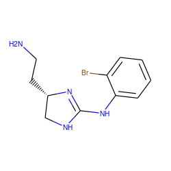 NCC[C@H]1CNC(Nc2ccccc2Br)=N1 ZINC000066156934