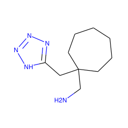 NCC1(Cc2nnn[nH]2)CCCCCC1 ZINC000029041576