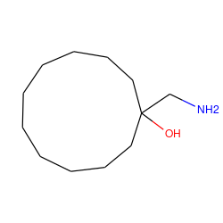 NCC1(O)CCCCCCCCCC1 ZINC000028222955