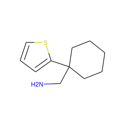 NCC1(c2cccs2)CCCCC1 ZINC000020216477