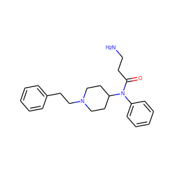 NCCC(=O)N(c1ccccc1)C1CCN(CCc2ccccc2)CC1 ZINC000036216358