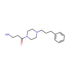 NCCC(=O)N1CCN(CCCc2ccccc2)CC1 ZINC000001660231