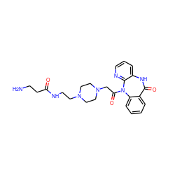 NCCC(=O)NCCN1CCN(CC(=O)N2c3ccccc3C(=O)Nc3cccnc32)CC1 ZINC000022940167