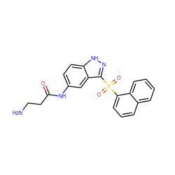 NCCC(=O)Nc1ccc2[nH]nc(S(=O)(=O)c3cccc4ccccc34)c2c1 ZINC000035000355