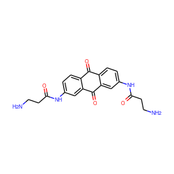 NCCC(=O)Nc1ccc2c(c1)C(=O)c1cc(NC(=O)CCN)ccc1C2=O ZINC000029059691