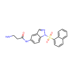 NCCC(=O)Nc1ccc2c(cnn2S(=O)(=O)c2cccc3ccccc23)c1 ZINC000040410485