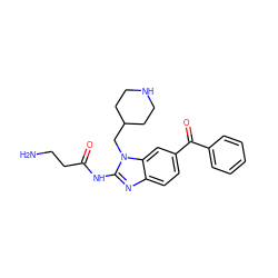 NCCC(=O)Nc1nc2ccc(C(=O)c3ccccc3)cc2n1CC1CCNCC1 ZINC000084688807