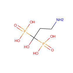 NCCC(O)(P(=O)(O)O)P(=O)(O)O ZINC000003812862