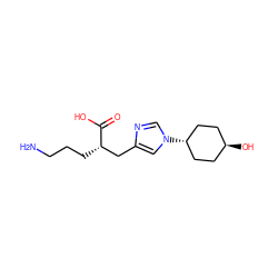 NCCC[C@@H](Cc1cn([C@H]2CC[C@H](O)CC2)cn1)C(=O)O ZINC000169698750