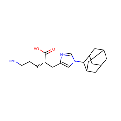 NCCC[C@@H](Cc1cn(C2C3CC4CC(C3)CC2C4)cn1)C(=O)O ZINC000169698760