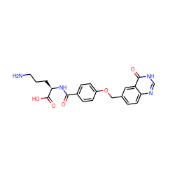 NCCC[C@@H](NC(=O)c1ccc(OCc2ccc3nc[nH]c(=O)c3c2)cc1)C(=O)O ZINC000029331901