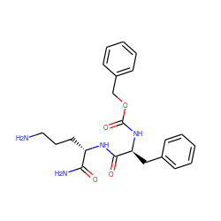 NCCC[C@H](NC(=O)[C@H](Cc1ccccc1)NC(=O)OCc1ccccc1)C(N)=O ZINC000096909254