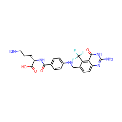 NCCC[C@H](NC(=O)c1ccc(NCc2ccc3nc(N)[nH]c(=O)c3c2C(F)(F)F)cc1)C(=O)O ZINC000013728861