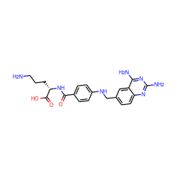 NCCC[C@H](NC(=O)c1ccc(NCc2ccc3nc(N)nc(N)c3c2)cc1)C(=O)O ZINC000013649860